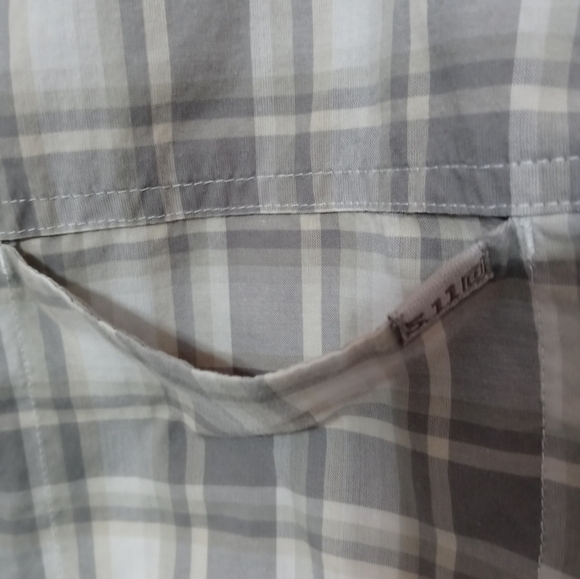 5.11 Tactical Men's Gray Plaid Snap up Short Sleeve Work Shirt w Pocket M - Picture 6 of 8
